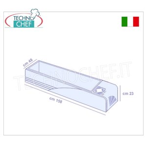 Vitrina Refrigerada de ABS para Mostrador, 1580x450 mm, Equipo de Cocina Comercial - Product Image 3
