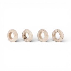 Anillos de Servilleta de Mármol Color Rubor con Forma Redondeada Orgánica para Decoración de Mesa de Comedor Moderna y Lujosa, Únicos - Product Image 5