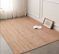 Tapis de jute naturel tissé à la main tapis de jute tressé à la main tapis de sol tapis pour hôtel de villégiature tapis de revêtement de sol réversible tapis