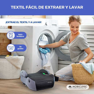 Lionfix Basic Mobiclinic Child <b>Car</b> Booster <b>Seat</b> I-Size 125-150 cm Comfortable & Safe with Removable Cover & Bottle Holder - Product Image 3