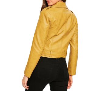 Chaqueta de cuero de moda para mujer personalizada al por mayor profesional chaqueta de cuero de moda de tamaño personalizado chaquetas de cuero de mujer de nuevo diseño - Product Image 4