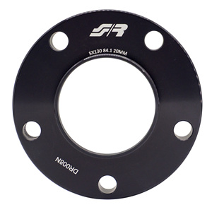 2 entretoises de roue noires 20mm 5x130 centrage 84.1 avec bull. - Product Image 2