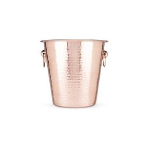 Seau à glace en acier fini mat en cuivre Accessoires de barre finis antiques en acier inoxydable Seau à glace fini cuivre - Product Image 1