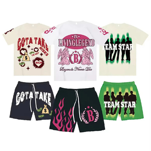 <b>Top</b> Quality 3D Printed <b>Shorts</b> Shirt <b>Set</b> 100% Organic Cotton Summer T-Shirt <b>Sets</b> Custom Casual <b>Shorts</b> <b>Set</b> for <b>Men</b> - Product Image 4