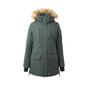 Veste parka longue pour femme, respirante, en nylon brut, tissu confortable, style zippé, prix bas, équitation - Product Image 1
