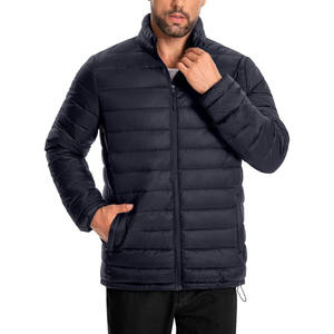 Veste matelassée imperméable pour homme, veste d'hiver matelassée de créateur, veste gonflée en polyester vert, veste matelassée personnalisée pour homme, vêtements d'extérieur - Product Image 1
