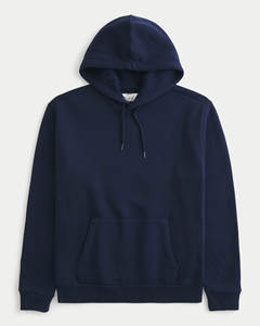 Sweat-shirt à capuche en molleton pour homme avec logo personnalisé bleu marine, sweat-shirt lourd en molleton pour homme - Product Image 1