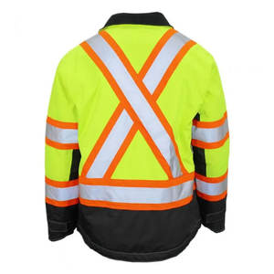 Vestes de travail de sécurité imperméables à haute visibilité pour hommes 2026, softshell, à capuche avec bande réfléchissante - Product Image 2