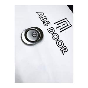 Plaque de porte en acier ABSDOOR, argent mat, éco-responsable, montage à boucle, design moderne, durable, pour école, appartement, hôtel, villa - Product Image 4