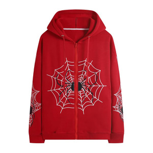 เสื้อฮู้ดซิปสีแดงสำหรับผู้ชาย ปี 2025/2026 เสื้อกันหนาวลำลองแบบมีฮู้ด เป็นมิตรกับสิ่งแวดล้อม ระบายอากาศได้ดี ป้องกันรอยยับ แห้งเร็ว - Product Image 1