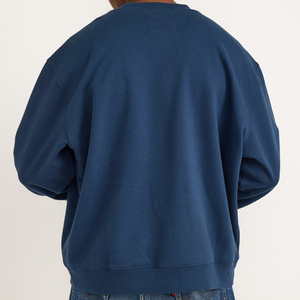 Custom basics coton mélangé goutte épaule hommes sweat vierge surdimensionné polaire col rond surdimensionné sweats surdimensionnés - Product Image 2