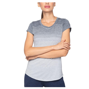 เสื้อเชิ้ตแขนสั้นสำหรับผู้หญิงเสื้อกีฬาวิ่งแห้งเร็วผ้าเทอร์รี่ระบายอากาศได้ดีดีไซน์ใหม่ - Product Image 1