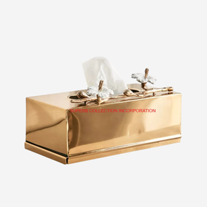 Caja de pañuelos rectangular de acero inoxidable, soporte de caja de pañuelos de metal, accesorios de baño para dormitorio para uso de oficina al mejor precio - Product Image 5
