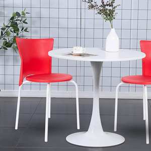 Sedia da ufficio impilabile in metallo WELL HOME 'Luc' Rossa 70cm - Product Image 5