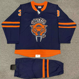 OEM Personnalisé Tackle Sergé Brodé Hockey sur Glace Jersey Rapidement Équipe Sublimation Hockey Uniforme - Product Image 3