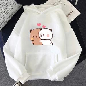 Sudadera con capucha de algodón de gran tamaño de otoño para hombre Unisex con estampado Digital de cuello redondo Kawaii - Product Image 2