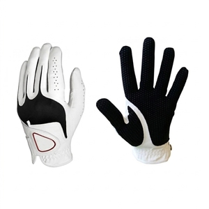 Gant de golf léger en cuir Cabretta blanc et noir, main droite, antidérapant, à enfiler, unisexe, pour sports de plein air - Product Image 3
