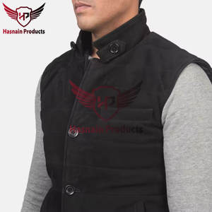 Gilet réversible en cuir suédé pour hommes de qualité supérieure avec prix réglable, différentes couleurs et design à poches polyvalent - Product Image 5
