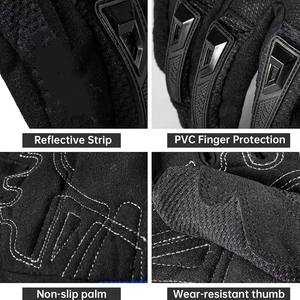Gants de moto tactiques en cuir unisexe, gants de sport à doigts complets, équipement de protection, course, imperméables, respirants, taille personnalisée - Product Image 4