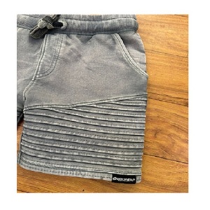 Pantalones cortos de punto de algodón 100% de alta calidad para niños, decoración de patrón ligero informal teñida de Lava, precio de venta completo de la India - Product Image 2