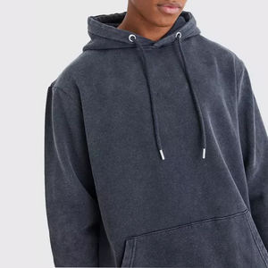 Sudadera con Capucha para Hombre al por Mayor, Estilo Urbano, 500 GSM, Algodón Grueso, Diseño Lavado Ácido, Bordado de Invierno, Tallas Personalizadas - Product Image 3