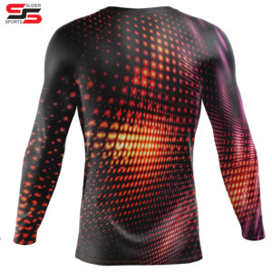 Women's Long Sleeve UPF50 <b>Surf</b> Swimming Compression Shirt Sublimation <b>Printed</b> Spandex BJJ Top Quick Dry Rash Guard - Product Image 4