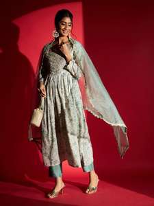 Latest Women's Cotton <b>Kurti</b> and Rayon Pant with Dupatta Indian & Pakistani Clothing at Wholesale Price Direct From India - Product Image 5