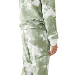 ชุดวอร์มแบบมีฮู้ดซิประบายสำหรับผู้ชายสำหรับฤดูหนาวชุดวอร์มมัดย้อมสำหรับผู้ชายแจ็คเก็ตเสื้อกางเกงชุดเสื้อผ้า2ชิ้น - Product Image 4