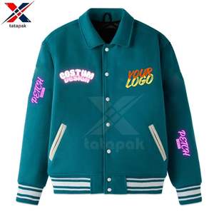 Chaqueta Cortavientos de Mezcla de Lana con Relleno de Algodón para Hombre, Calidad de Exportación, Impermeable, Cortavientos, Transpirable, Diseño de Parches, Parches Frontales - Product Image 1