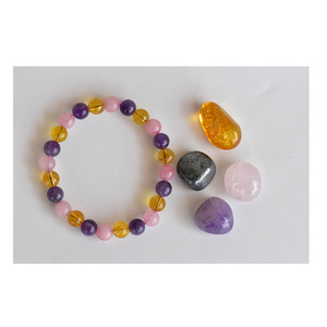 Colección exclusiva de Promover la resiliencia del amor propio y la paz interior Proveedor de kits de cristales de intención de curación emocional - Product Image 1
