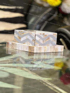 Bandeja de servicio redonda de madreperla con juego de caja Mubkhar y MOP, regalos de Ramadán para boda, Navidad, Año Nuevo - Product Image 2