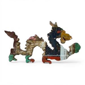 Décorations murales en bois faites à la main, figurines d'animaux en bois de bateau recyclé, artisanat animalier pour la décoration intérieure - Product Image 2
