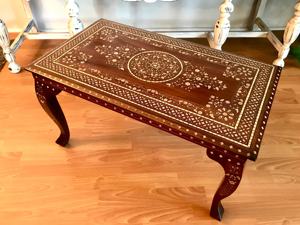 Console en incrustation d'os, table en incrustation d'os de style marocain - Product Image 5