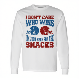 Camiseta de Fútbol de Manga Larga con la Frase 'Solo Estoy Aquí por las Comidas', No Me Importa Quién Ganaré - Producto Promocional - Product Image 2