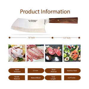 Cuchillo Para picar Chino cuchillo de carnicero CON MANGO de madera cuchillos de carnicero de acero de acidable 2024 - Product Image 6