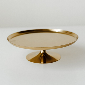 Support de gâteau rond durable de tasse de piédestal d'affichage de support de gâteau en laiton antique pour décoratif - Product Image 4