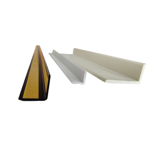 Ruizhan – barre d'angle en plastique <span class=keywords><strong>PVC</strong></span> de Type L, Extrusion de profilé en <span class=keywords><strong>PVC</strong></span> personnalisé, bande de garniture en plastique de construction - Product Image 3