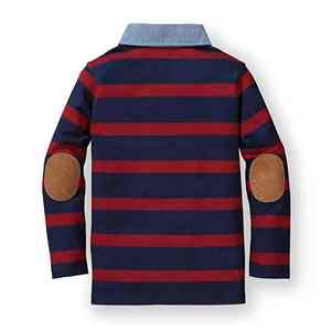 Chemise de rugby personnalisée Chemise de rugby à manches longues à rayures cousues pour hommes Polo de sport de rugby à manches longues Chemise de rugby pour hommes Chemises polo/Chemises polo pour hommes - Product Image 2