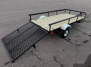 Remolque de acero de alta resistencia de 1500 lb para jardín, granja, cortacésped, con función de volteo, a la venta para Europa y EE. UU. - Product Image 6