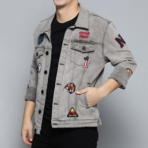 PromotionBulk Cantidad Casual Wear Manga Larga Hombres Chaqueta de mezclilla/Invierno Cálido Color sólido Hombres Chaqueta de mezclilla para la venta - Product Image 4