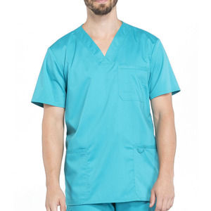 Tenues médicales pour hommes en tissu extensible personnalisable avec logo, anti-plis, pour médecins, infirmiers et personnel hospitalier. - Product Image 2
