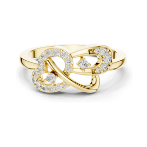 Bague en diamant de laboratoire pour femme, or jaune, blanc ou rose 18 carats, clarté VVS-VS EF, 0,186 CT, moissanite et diamant de laboratoire - Product Image 3