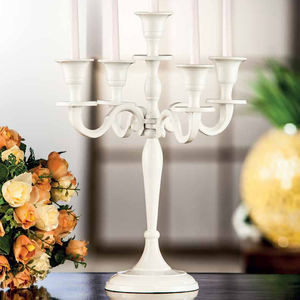 Candelabros blancos de boda mejor valorados con cuenco de flores candelabros restaurante entrada candelabros para decoración cuentas de cristal Decoración - Product Image 2