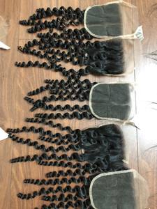Best Quality Steam <b>Curly</b> Bummerse <b>Curly</b> Human Closure 4x4 5x5 6x6 7x7 <b>Hair</b> High Density Raw Remy Natural Vendor Silky <b>Hair</b> - Product Image 3