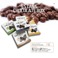 Délicieuse Barre de Chocolat Noir Premium Halal, Emballage OEM, Forme Pâtissière aux Noix, Origine Malaisie, ESTANA Chocolate