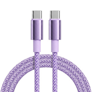 Cable USB C a USB C de 60W PD, 1m, Trenzado de Nailon, Carga Rápida, Cable de Datos con Blindaje de Lámina para <span class=keywords><strong>iPhone</strong></span> 16 15 MacBook iPad Pro - Product Image 5