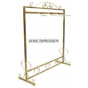 Modern Industrial Design Factory Direct Supply High Grade Gold Plated Heavy Duty Metal Luggage Rack <b>Stand</b> in Impressive Price - Product Image 3