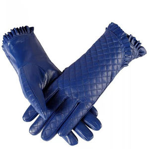 Nouvelle saison d'hiver mode femmes dame en cuir souple Protection moto gants hiver chaud avec fourrure femmes mode gants - Product Image 4