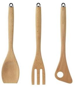 Juego de cuchara y tenedor de madera de aspecto natural para utensilios de cocina Cuchara y tenedor de cubiertos de nuevo diseño a un precio razonable - Product Image 3