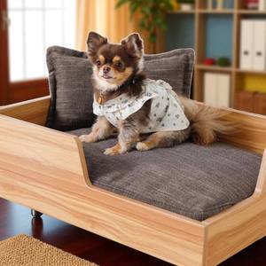 Usine directe CH13 lit pour animaux de compagnie avec un design élégant pour un usage domestique en bois massif construit OEM Vietnam - Product Image 5